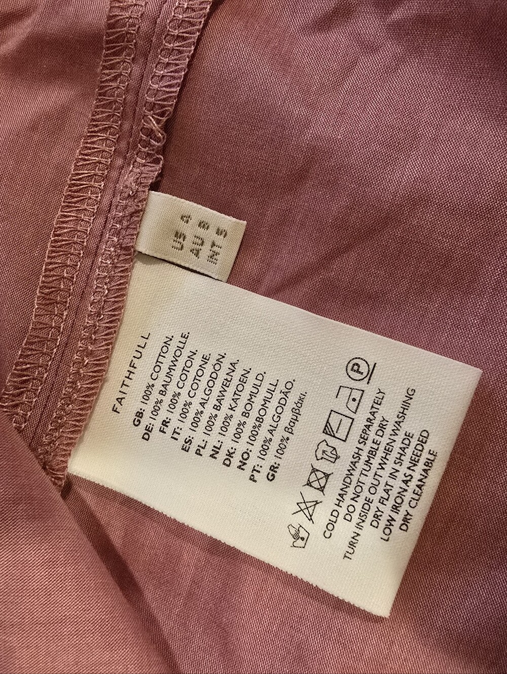 Faithfull The Brand Laia Sleevless Smocked Maxi Dress Valentine Pink Size 4 - Picture 10 of 10